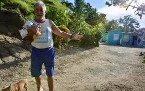 Many residents affected by Hurricane Fiona were elderly migrants who returned to Puerto Rico after working in the US mainland. In this area of Paso Palmas, bridges were washed away by the September storm, leaving residents stranded and without food.